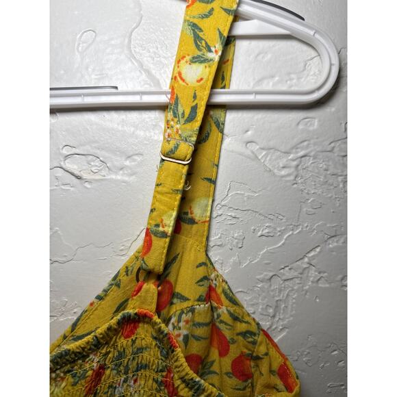 Wild Fable yellow fruit print romper womens medium summer ethereal vacation - Picture 6 of 10